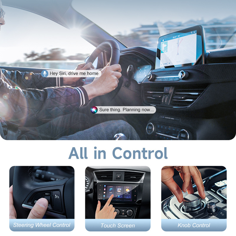 Cross-Border Carplay Wired to Wireless Box Android Auto Car-Machine Interconnection Box Carplay Adapter