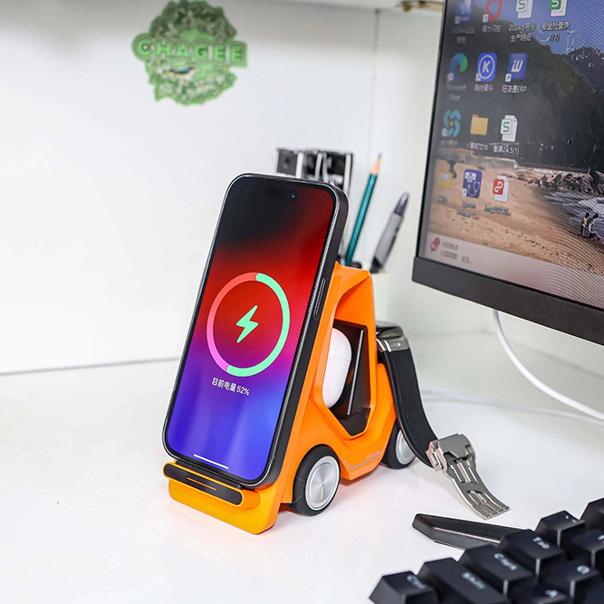 Apple 携帯電話、時計、ヘッドフォンに適したクロスボーダースリーインワンワイヤレス充電器デスクトップ携帯電話ホルダーテーブルスタンド|undefined