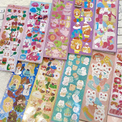 繰り返しませんレーザーステッカー女の子六一子供の日手帳セットdiy本韓系ins風|undefined