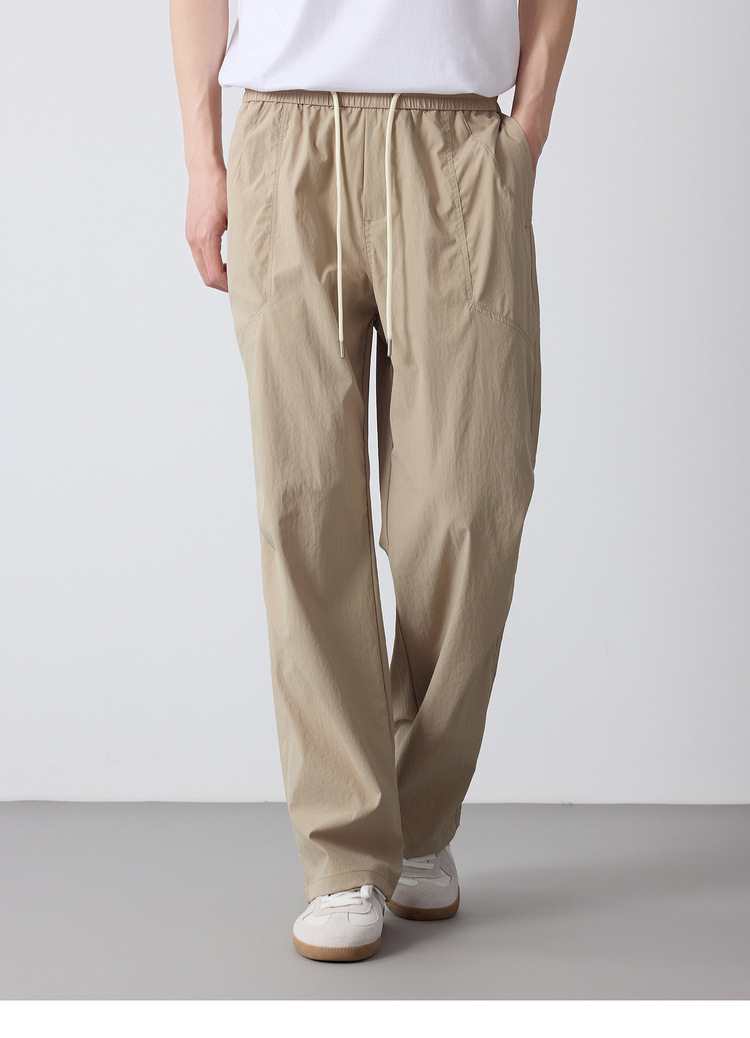 Quần jogger nam dáng rộng thùng thình phong cách thể thao thành phố, cạp chun — đen chi tiết 32