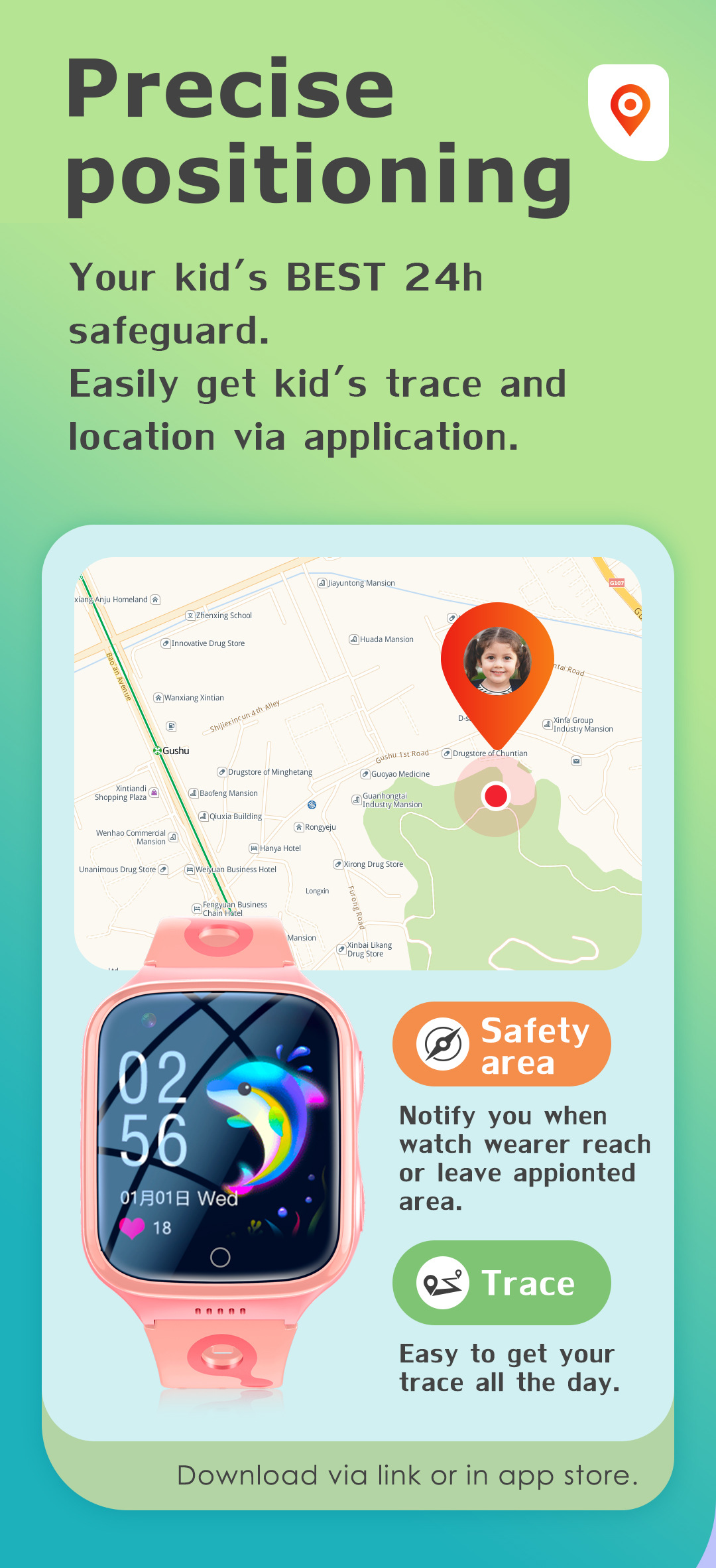 Cross-border exclusive 4G smart children's smartwatch, GPS positioning, photo taking, video calling, birthday gift K9H Application Scenario