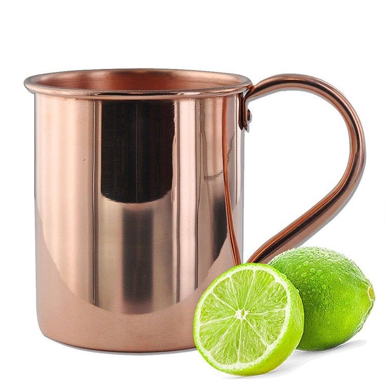 Moscú Mule taza de acero inoxidable taza de cóctel traje de metal curling cobre plateado cerveza martillo taza de punto