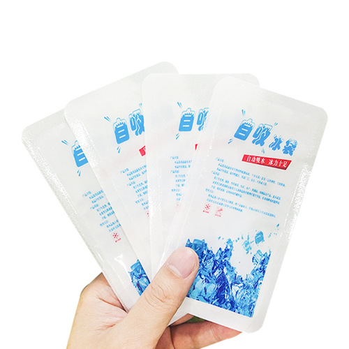 Manufacturer wholesale self-adhesive ice bag for food frozen fresh cold chain express dedicated ice bag package double face absorbent ice bag