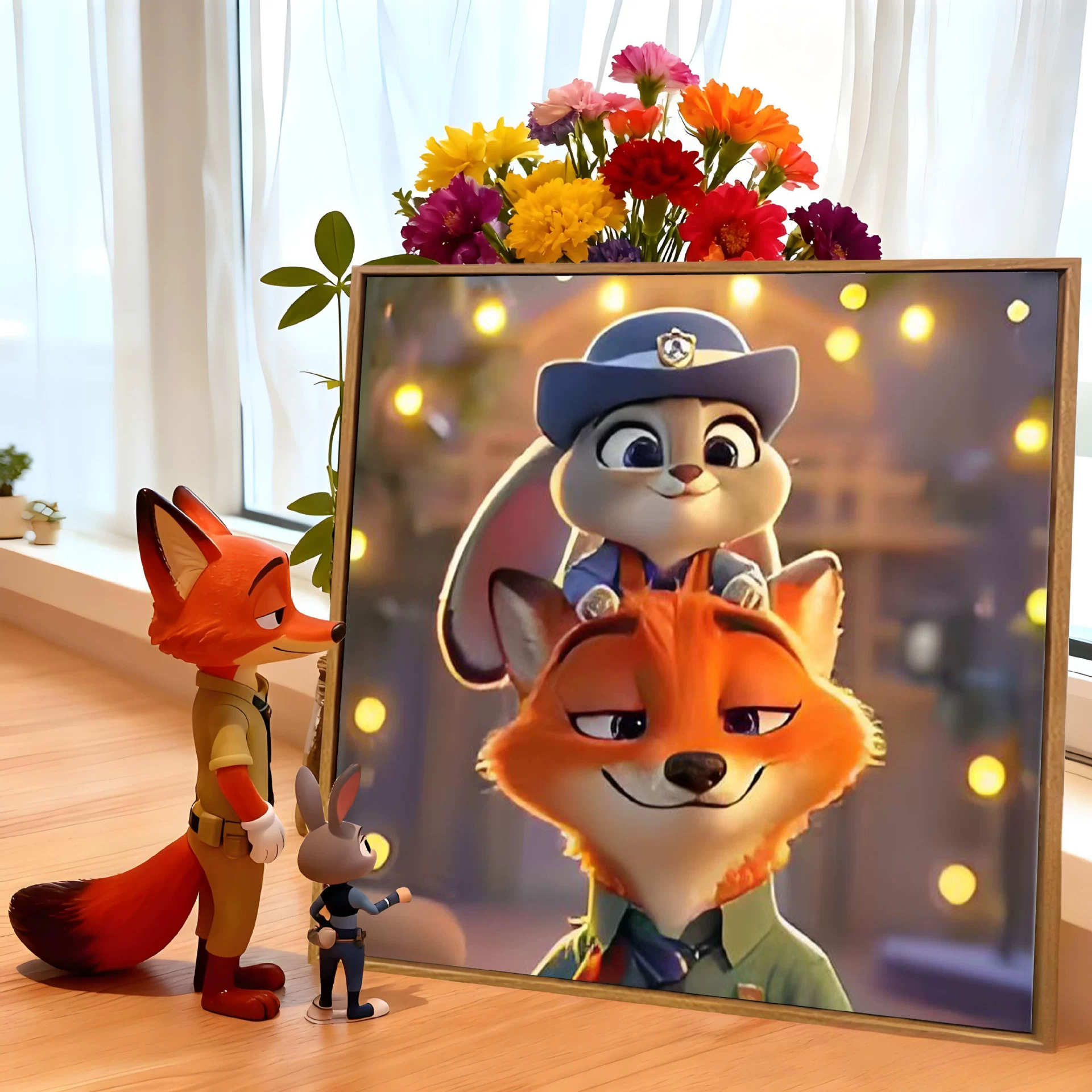 Алмазная вышивка Zootopia 20×20 см, набор DIY с полным заполнением, стразами, инструментами и пластиковой упаковкой