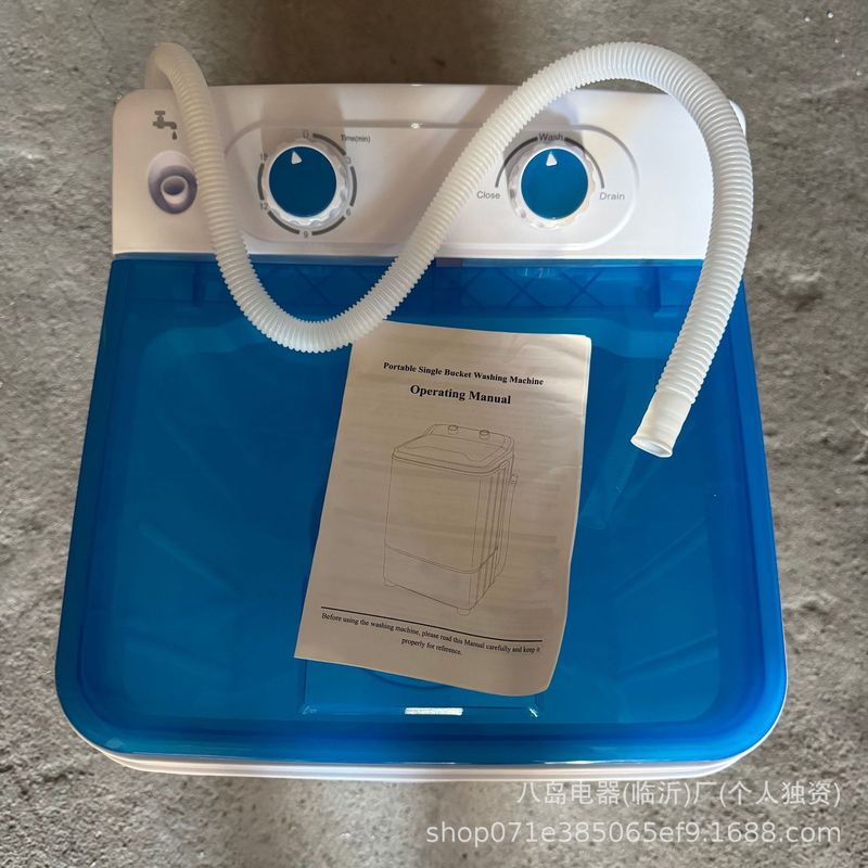外贸跨境6KG单桶洗衣机家用小型半自动洗脱两用单人迷你washing|undefined