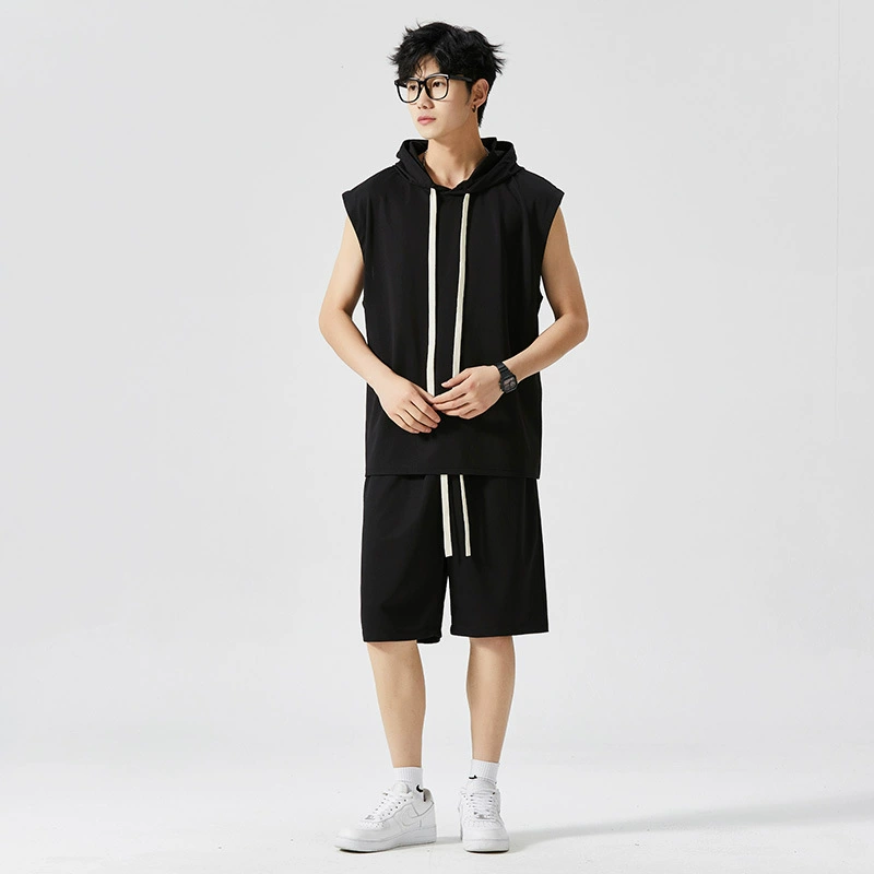 2025 Мужские летние тонкие спортивные брюки для фитнеса и бега, модный бренд, свободный повседневный костюм модного бренда