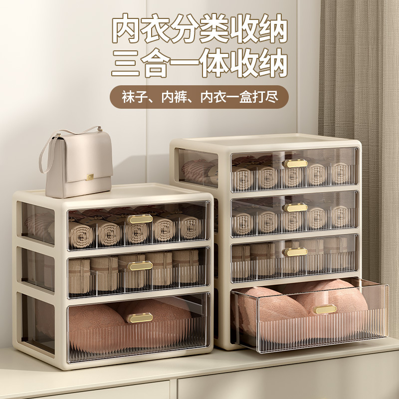 ソース工場カスタマイズされたOEM下着、下着、靴下のスリーインワン収納ボックス多層整理アーティファクト引き出しタイプ|undefined