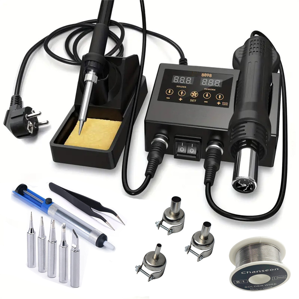 8898 핀셋 주석 흡수기 50g 솔더 와이어 5 납땜 인두 팁