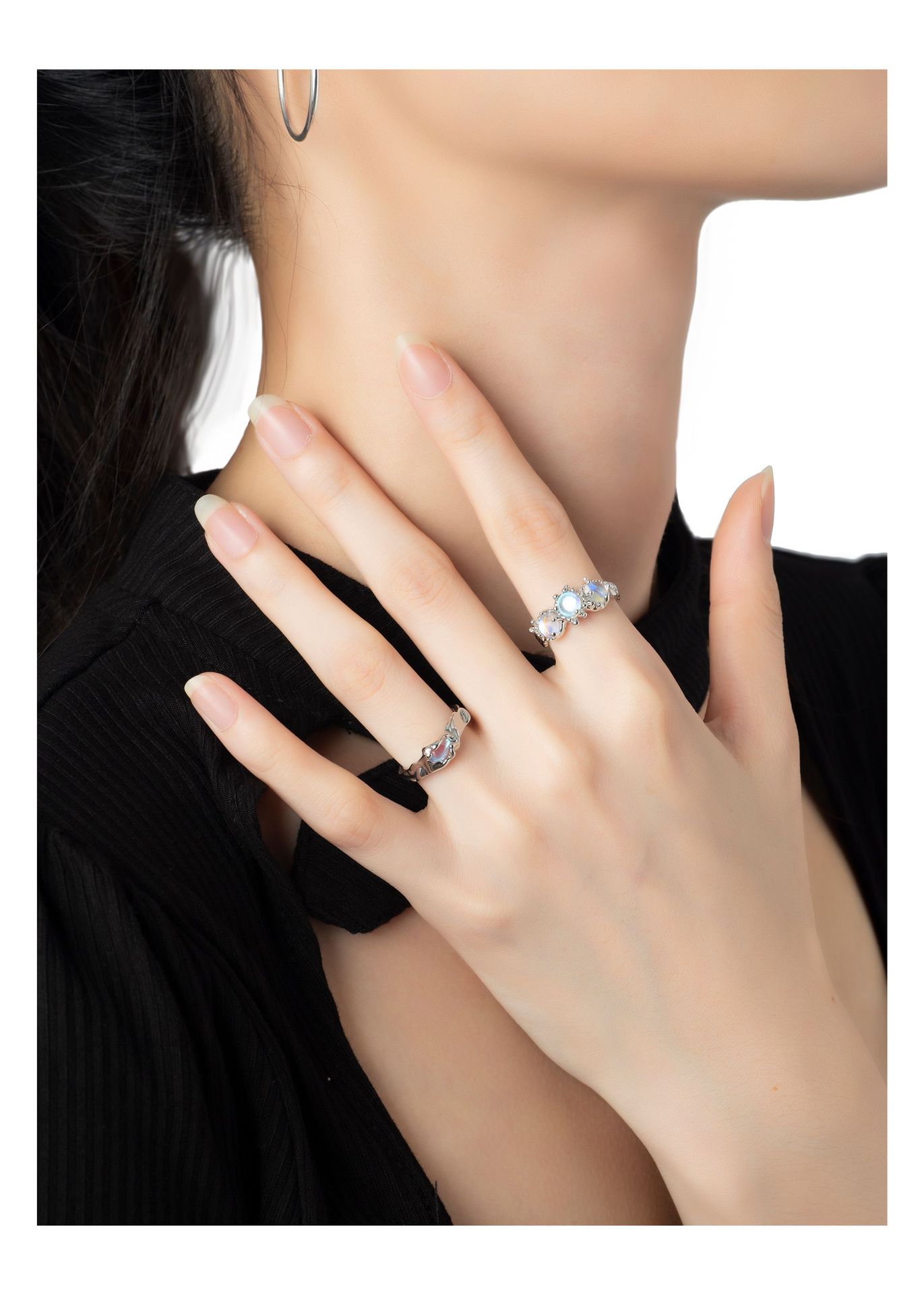 Fashion Geometric Copper Plating Artificial Gemstones Rings 1 Piece