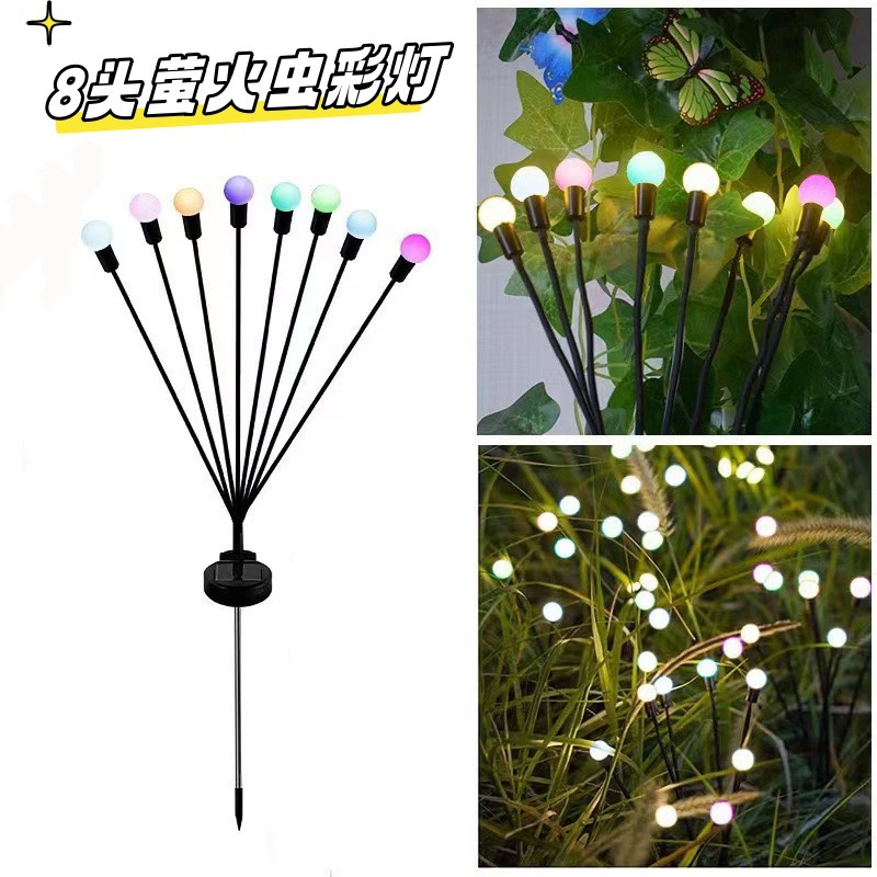 lámpara de luciérnagas solar, lámpara de luciérnagas de aire, lámpara de jardín