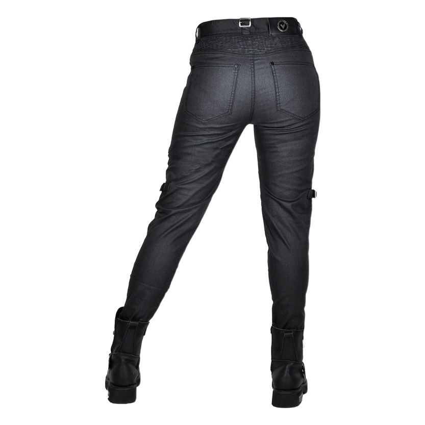 VOLERO retro casual máquina de recubrimiento pantalones vaqueros de la motocicleta de carreras de equitación pantalones anti-caída para las mujeres