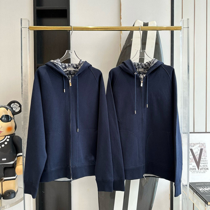 Classic Good Quality Pure Cashmere Lined CD Dark Pattern Men's Hooded Cardigan Zipper Sweater Men Hoody Classic Good Quality Pure Cashmere Lined CD Dark Pattern Men's Hooded Cardigan Zipper Sweater Men Hoody