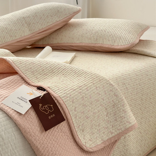 Ins South Korea Quilted Cotton Thickened Bed Cover Three-piece Set Double-sided Cotton Quilted Non-slip Bed Sheet Tatami Thin Mat