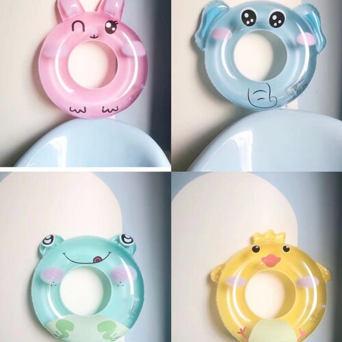 Children's safety swimming ring armpit ring for boys and girls cute animal swimming ring floating ring cartoon thickened inflatable swimming ring