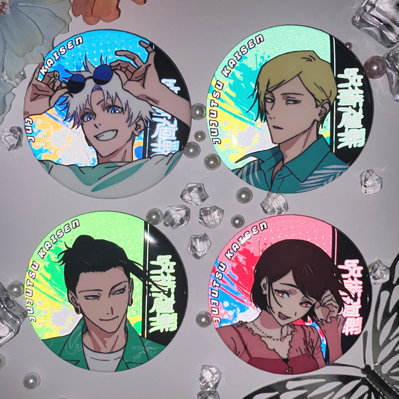 咒術回戰反光徽章夏油傑五條悟七海建人釘崎野薔薇反光吧唧58穀子