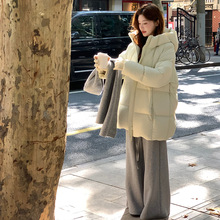 2025年新款冬季加厚羽绒服女宽松中长款爆款流行简约款高级感外套