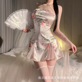 不误正夜情趣内衣性感古风旗袍情侣趣味制服纯欲诱惑睡衣qqny套装