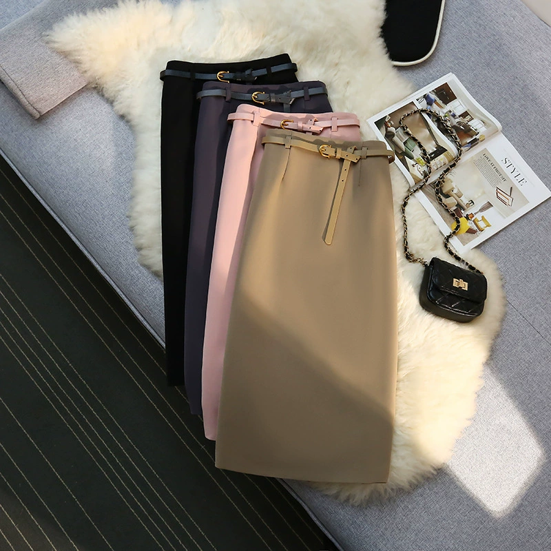 Простая юбка из ткани с драпировкой, Женская Новинка на весну и лето, приталенная маленькая юбка А-силуэта с высокой талией, маленькая юбка средней длины