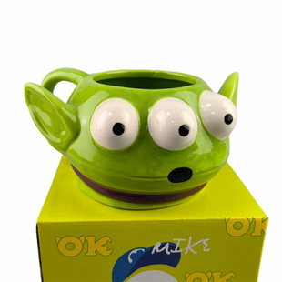 Three eyes ceramic cup novelty Cup three-dimensional cartoon cartoon mug Monster University Mao monster large capacity water Cup
