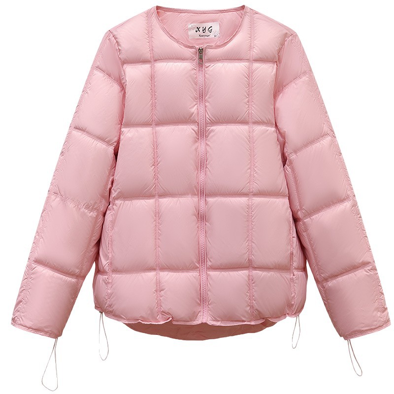 2025 nuevo estilo coreano nube cuadrada cuello redondo chaqueta de algodón ligera image 5