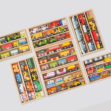 儿童木盒小火车组合套装多功能场景搭配兼容托马斯小火车3-6岁