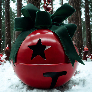 Amazon Cross-Border Christmas Decorations with Ringing Bells, European and American Retro Bow Ornaments, Direct Supply from the Manufacturer