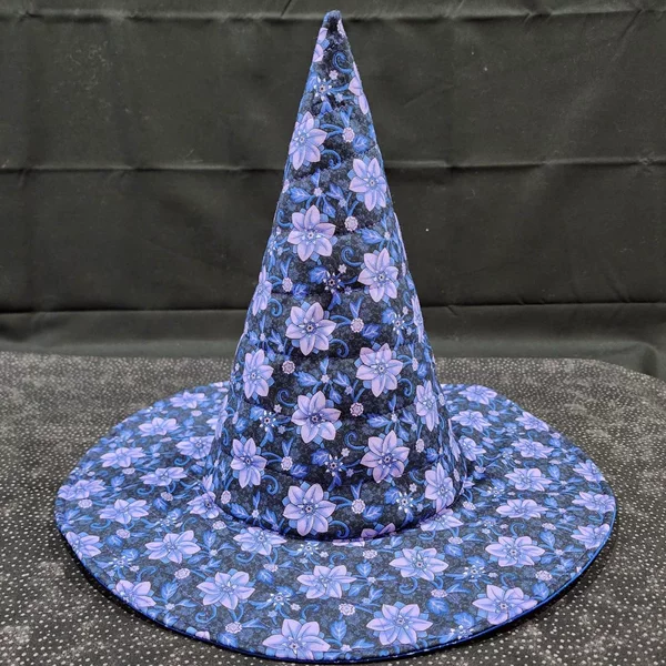 Cross-border bestseller quilted witch hat, vintage handmade art hat, Halloween party costume holiday gift