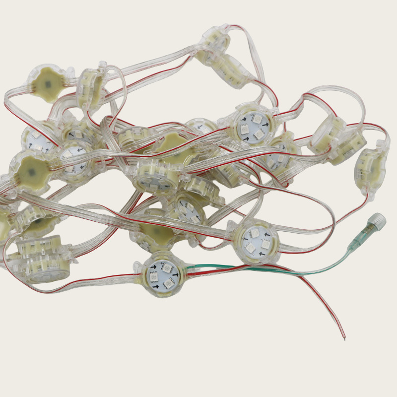 3 センチメートル点光源 LED フルカラーレース輪郭サイン照明温白色黄色光 RGB フルカラー防水ブレークポイント継続伝送|undefined