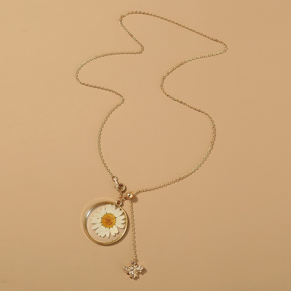 Style Simple Style Classique Fleur Alliage Résine Irrégulière Gland Placage Femmes Pendentif 1 Pièce display picture 2