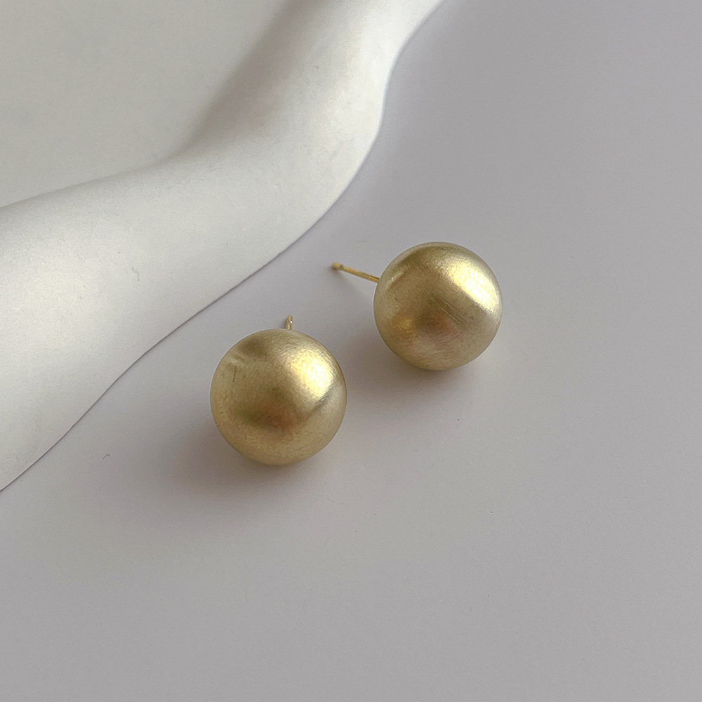 Fashion Geometric Copper Polishing Ear Studs 1 Pair