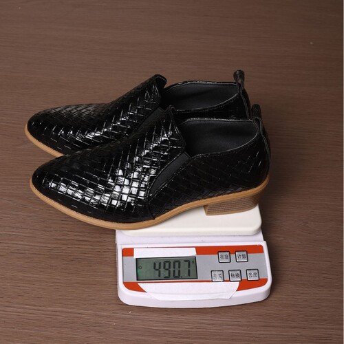 Women's Spring and Autumn British Style Polished Leather Shoes, Business Formal and Casual Shoes with Slip-On Toe Head