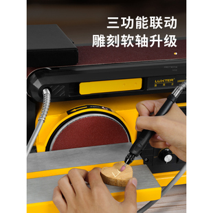 Ll Sanding Disc Belt Machine Woodworking Grinding Metal Polishing Drawing Sharpening Speed-Adjustable Sandpaper Machine Stainless Steel Home