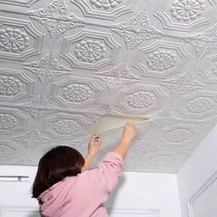 Ceiling stickers 3D three-dimensional self-adhesive wall stickers roof cover ugly suspended ceiling roof waterproof wallpaper ceiling decorative wallpaper