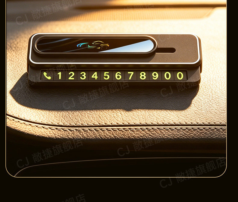 Temporary Car Parking Number Plate with a High-End Feel for Men and Women, Phone Number Display for Ladies in the Car