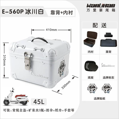 Motorcycle trunk – of Victoria motorcycles and electric vehicles - glacier-white-560pliningbackrest