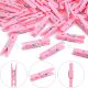 Factory direct pink plastic mini clip transparent small clip diy decorative photo clip pink plastic small clip