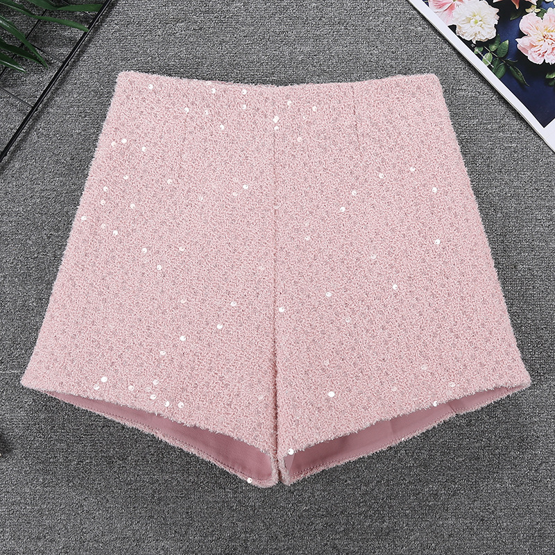 Women's Daily Street Streetwear Solid Color Shorts Sequins Shorts display picture 9