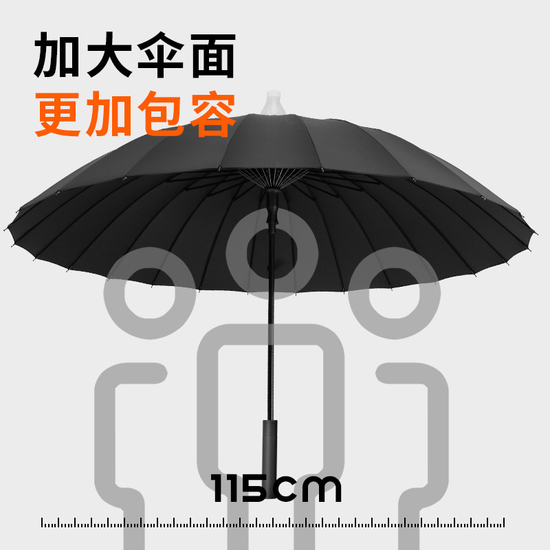 雨伞24骨防水套长柄雨伞自动直杆伞加固结实抗风耐用超大伞批发|undefined