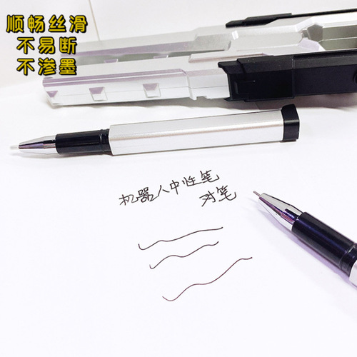 Creative transforming robot-shaped male pen, new transforming rollerball pen, disassemblable rollerball pen, learning supplies