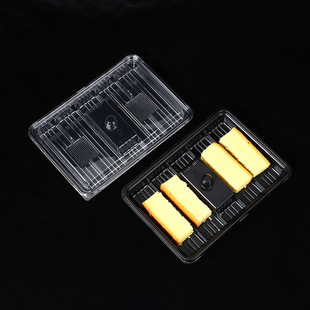 Custom sealed biscuit packaging tray plastic holder food lined blister inner holder PET food packaging box with lid