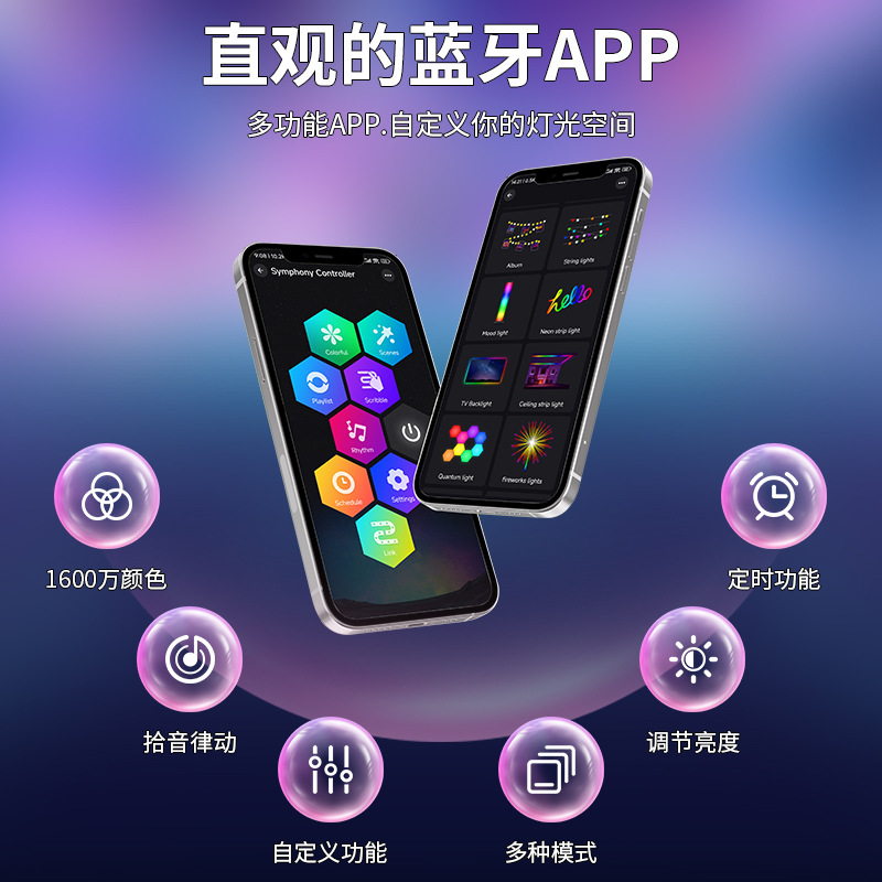 Lámpara de pie LED transfronteriza, control inteligente de la aplicación Bluetooth, luz de esquina del dormitorio, música, luz de ambiente de piso sfonía RGB image 4