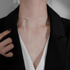 ファッションのシンプルな蛇の骨のチェーンは調節できてネックレスの女性の大衆のデザイン感を引き出します。