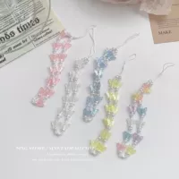 Корейские Rins красочные фантазии бабочки мобильный телефон цепочка короткая бисерная цепь ccd камера ремешки для девочек запястья
