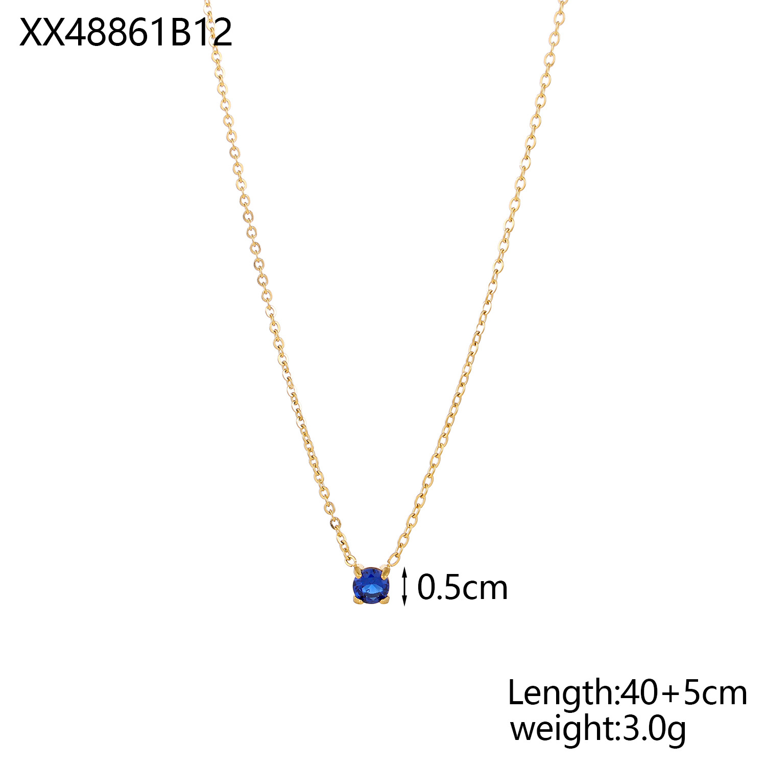 6g Weight 304 Stainless Steel Pendant Material Birthstone Inlay Material Pendant Necklace Classification 304 Stainless Steel Chain Material cable chain Chain Type 1 Piece Quantity Daily Occasion 304 Stainless Steel Material Geometric Pattern All Seasons Season Women's Gender Basic, Simple Style Style Wholesale Jewelry Basic Simple Style Geometric 304 Stainless Steel Birthstone Pendant Necklace Cable Chain 11