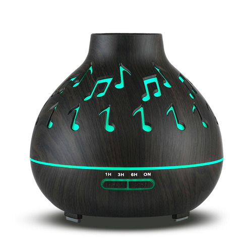 Cross-border new 5V colorful remote control wood grain aromatherapy machine, colorful light hollow humidifier, essential oil aroma diffuser