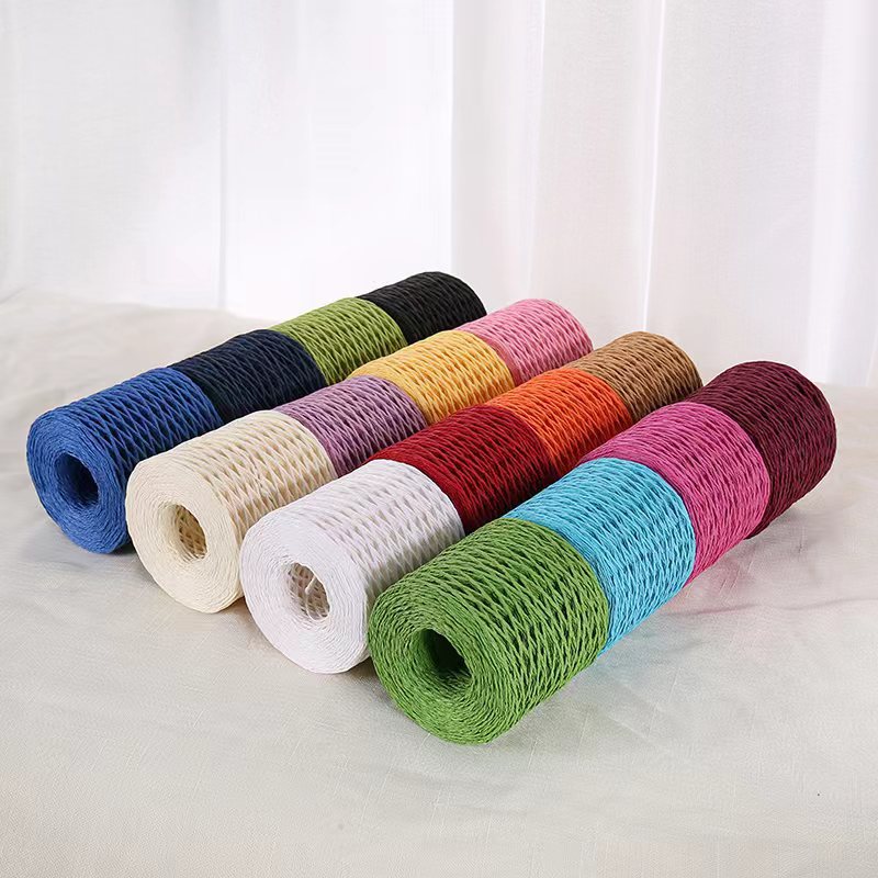 Raffia weaving thread grass braiding material cotton grass Raffia rope DIY grass hat handmade crochet bags summer cool hat specific use