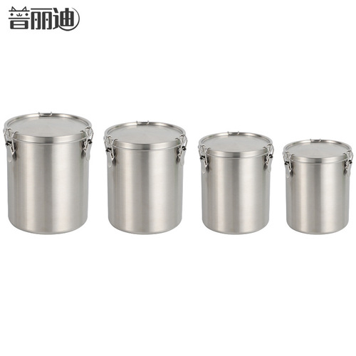 Stainless steel pet food storage barrel dog food barrel cat food storage barrel vacuum sealed large grain barrel storage barrel storage