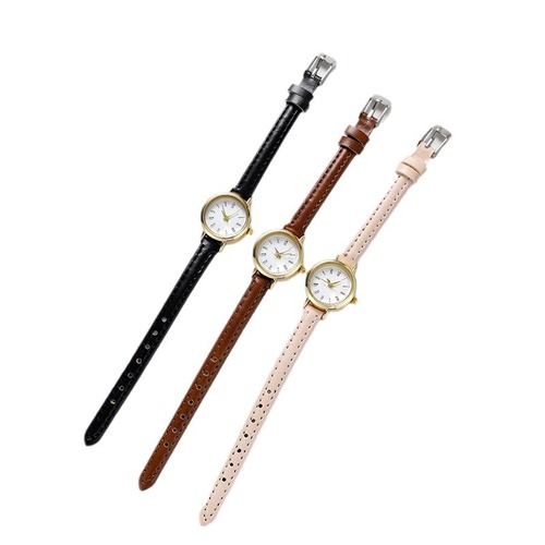 Ladies' New Simple PU Strap Quartz Watch with Roman Scale, Small and Fashionable, Amazon Lady, In Stock, One Piece Drop Shipping