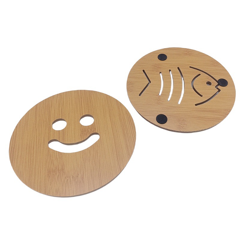 D1433 16 # de bambú hueco posavasos mantel estera de aislamiento estera de mesa hogar anti-scald té posavasos 2 yuanes Tienda 2 yuanes