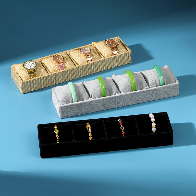 首飾托盤手錶收納盒手鐲展示盤多格手鍊手串展示架珠寶飾品陳列盤